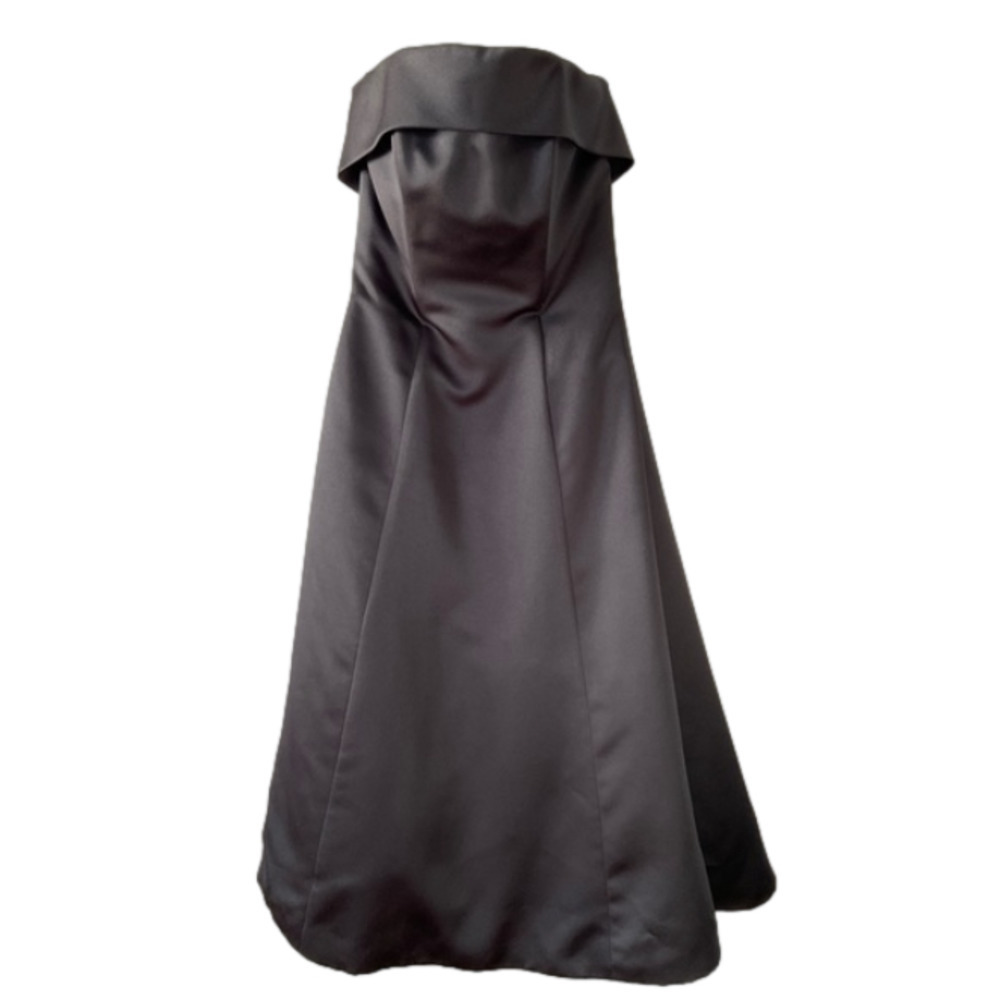 Black Strapless Dress - Laceup back with Bodice Boning & Crinoline - NYE  Dress!